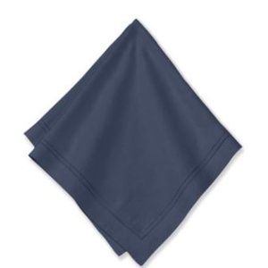Navy Linen Double Hemstitch Napkins, William and Sonoma, NWT-2 sets of 4 total 8
